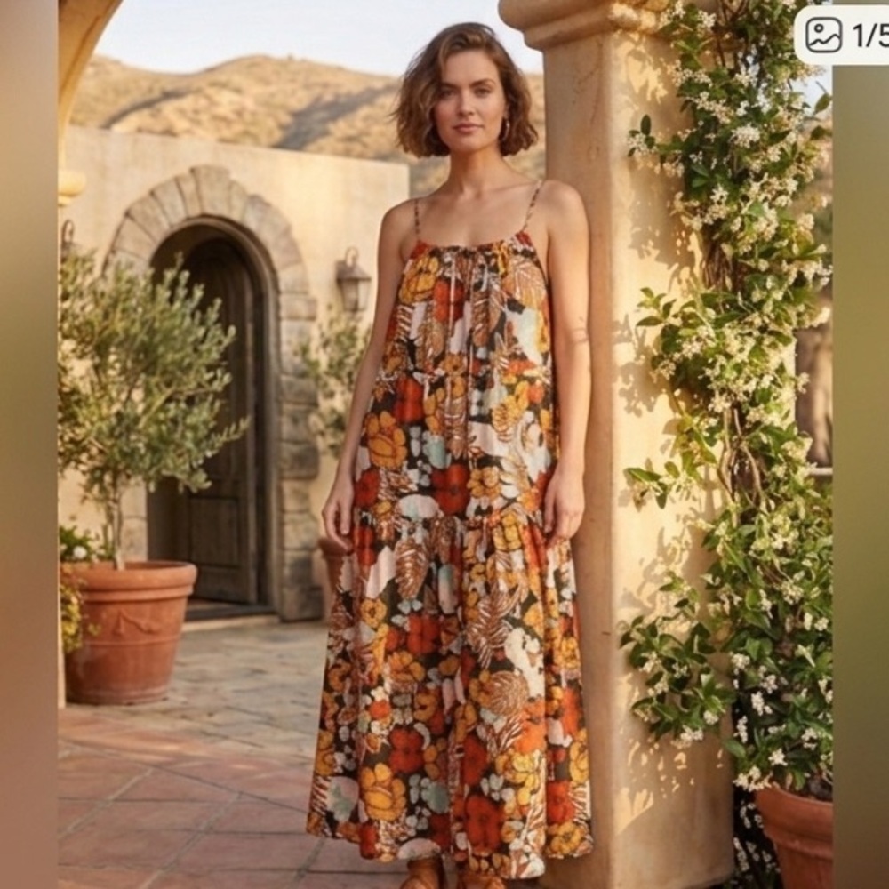Anthropologie First Date Floral Maxi Dress - Rare Blogger Sample denyse -small